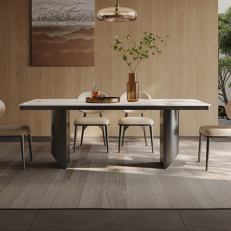 Trendy Stone Rectangular Dining Set