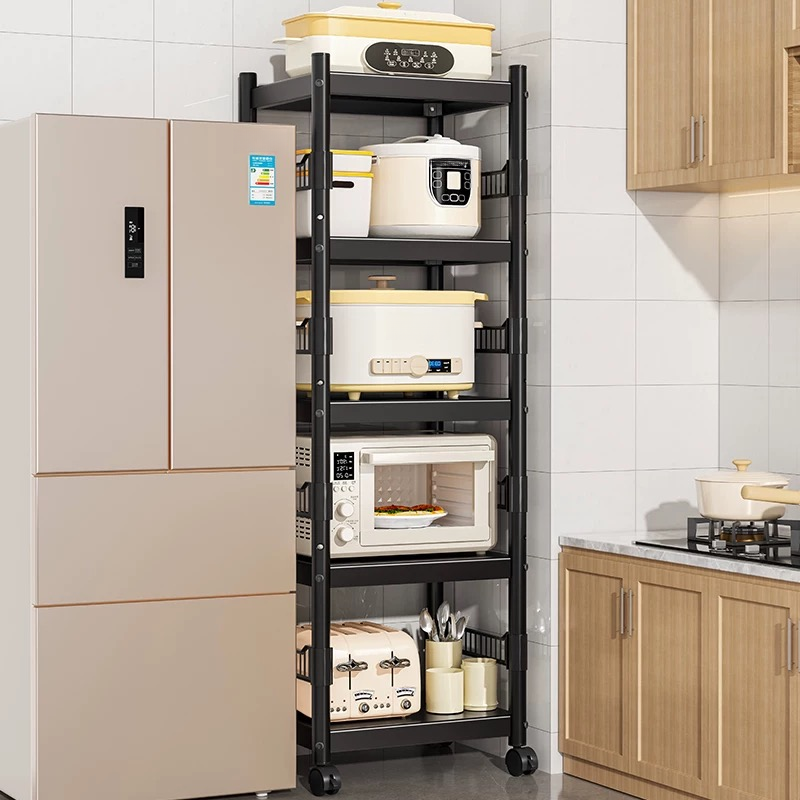 Ink Trendy Cabinet Storage Shelf Rack, Fireproof with Roller Wheels, Shelves, Wire Frame, Vertical Installation