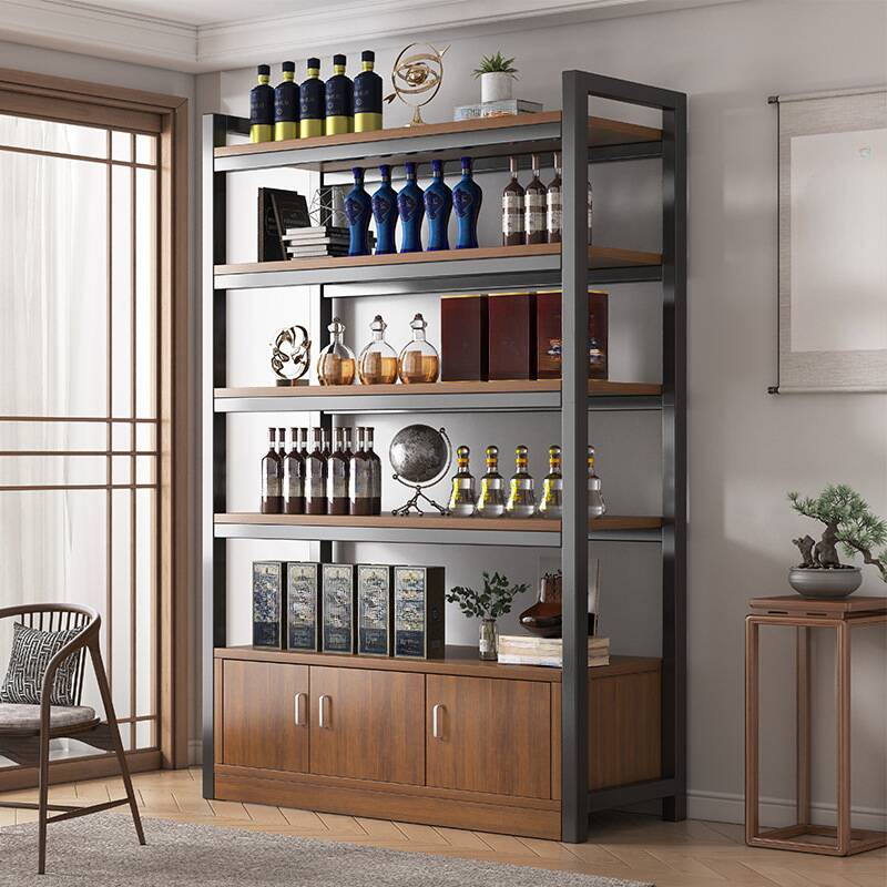 Steel Unfixed Wine Cabinet with Shelf
