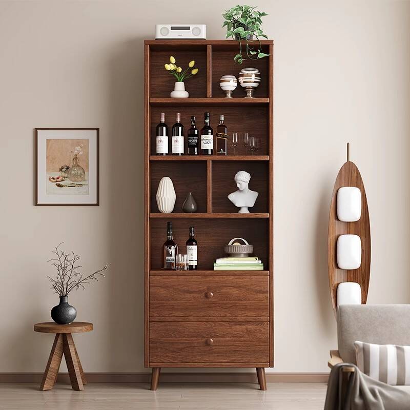 Trendy Woodworking Unfixed Liquor Bottle Rack with Shelf and Open Wine Rack