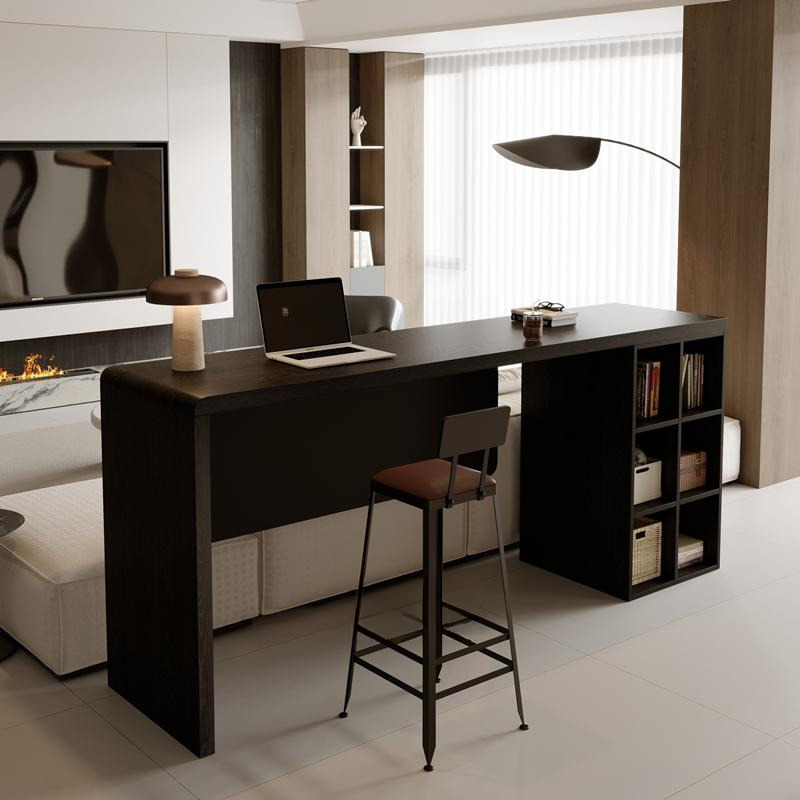 Immobile Pedestal Hardwood Midnight Black Pub Table