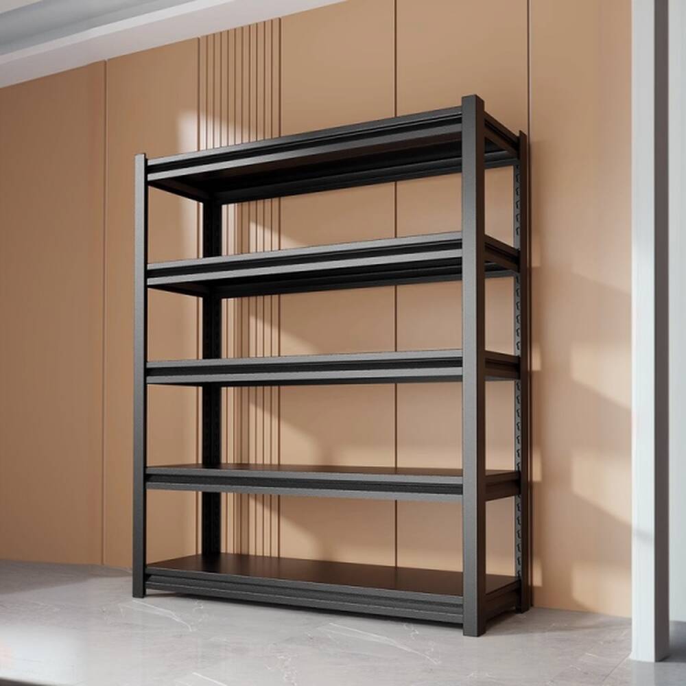 Ink Trendy Cabinet Storage Shelf Rack with 3 Shelves/5 Floating Shelves/6 Floating Shelves, Steel Frame, Vertical Installation