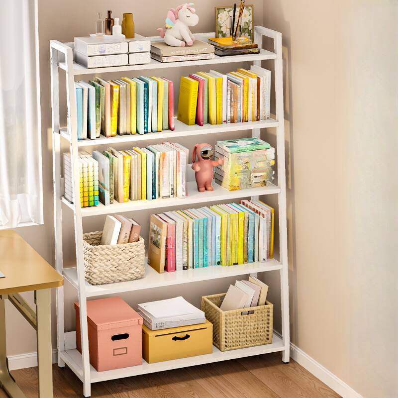 Trendy Vertical Steel Cabinet Storage Shelf Rack with 5 Floating Shelves