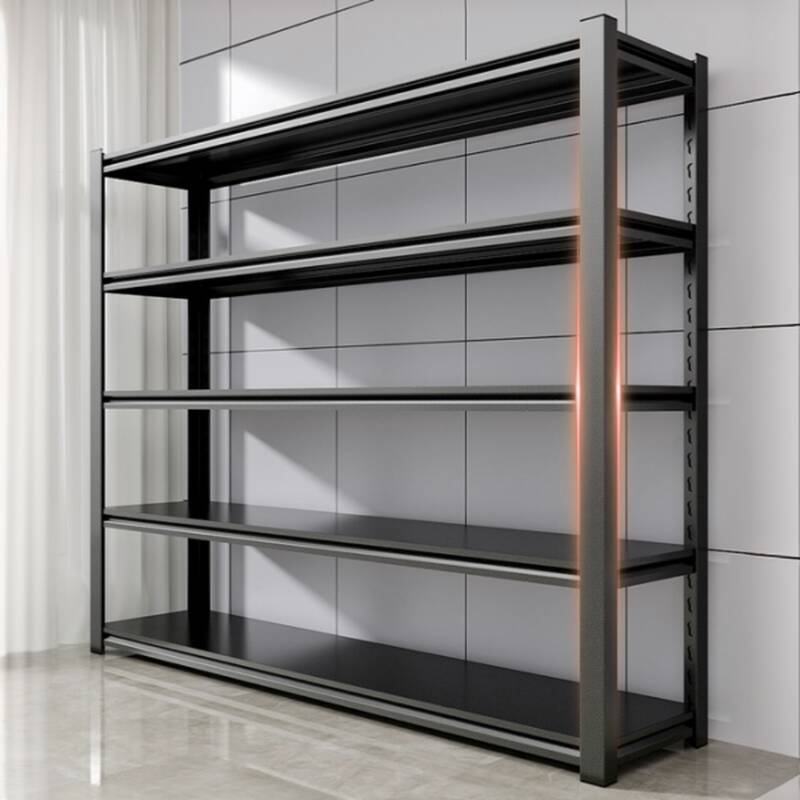 Trendy Cabinet Storage Shelf Rack with Steel Frame, Adjustable Shelving, Vertical Installation