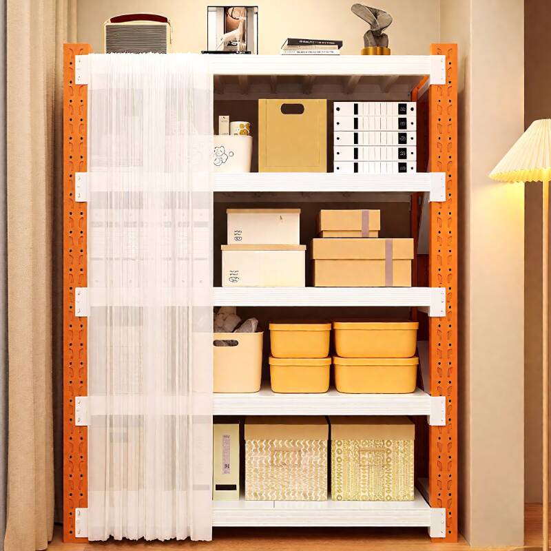 Trendy Steel Cabinet Storage Shelf Rack with Adjustable Shelving and Vertical Installation
