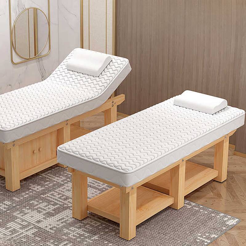 Slip Resistant Multi-levelled Lumber Massage Bed with Rectangular Trestle Base