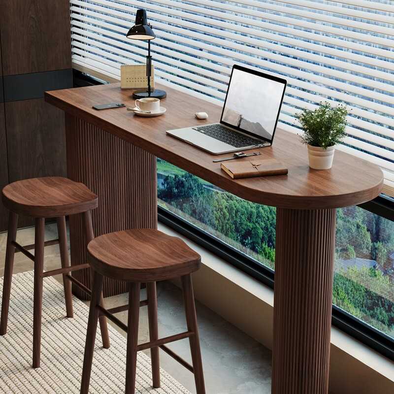 Hardwood Cocoa Free Form Pub Table