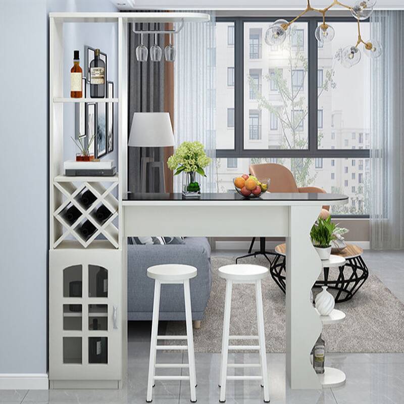 Vitreous Free Form/Oval Midnight Black Bistro Table with Immobile Pedestal Base