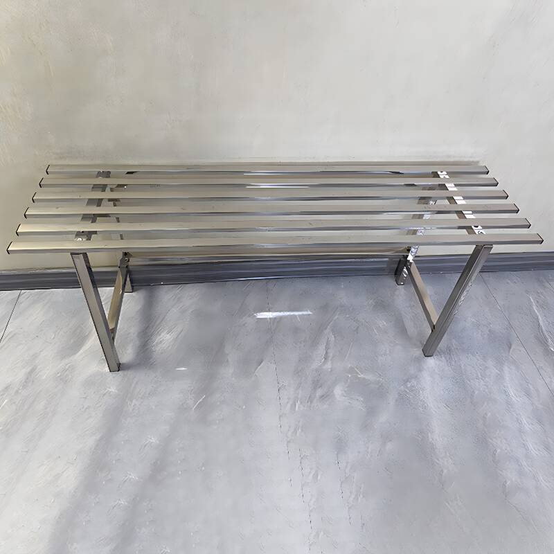 Chrome Rectangle Plant Shelf with Metal Top