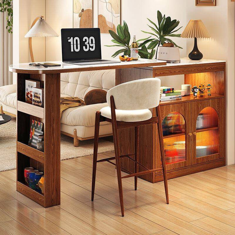 Transformer Table with Pebble Top and Immobile Pedestal, Gateleg Free Form Design