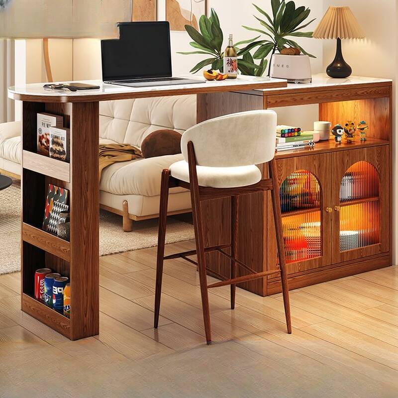 Transformer Table with Pebble Top and Immobile Pedestal, Featuring Gateleg Design