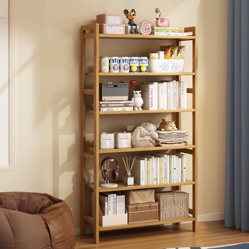 Trendy 5/4/3 Tiers Cabinet Storage Shelf Rack with 5/4/3 Floating Shelves in Vertical Design