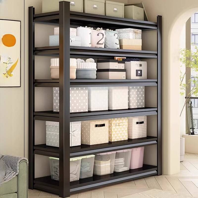 Trendy 5/4/3 Tiers Steel Cabinet Storage Shelf Rack with 5/4/3 Floating Shelves, Vertical Installation