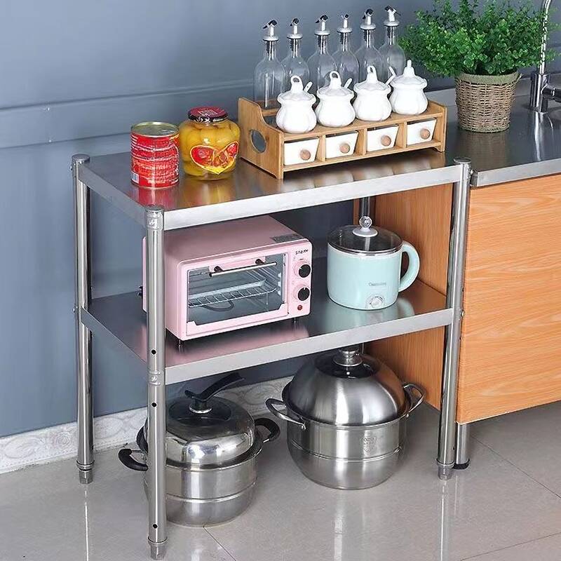 Metallic Trendy 3 Tiers/2 Tiers Cabinet Storage Shelf Rack