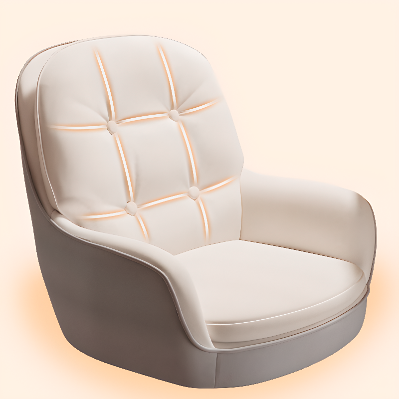 Modern Upholstered Studio Chairs with Armrest, Casters, Ergonomic Design, and Button-tufted Style