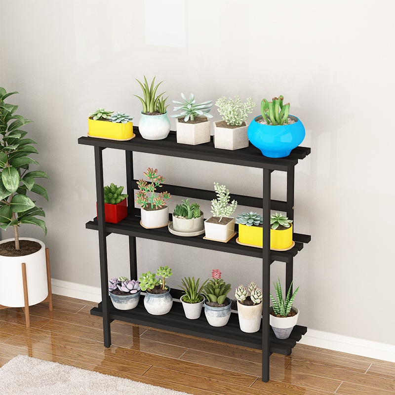 Versatile 2/3/1 Tier Rectangle Metal Plant Holder with 1 Piece and 2/3/1 Shelves on Legs