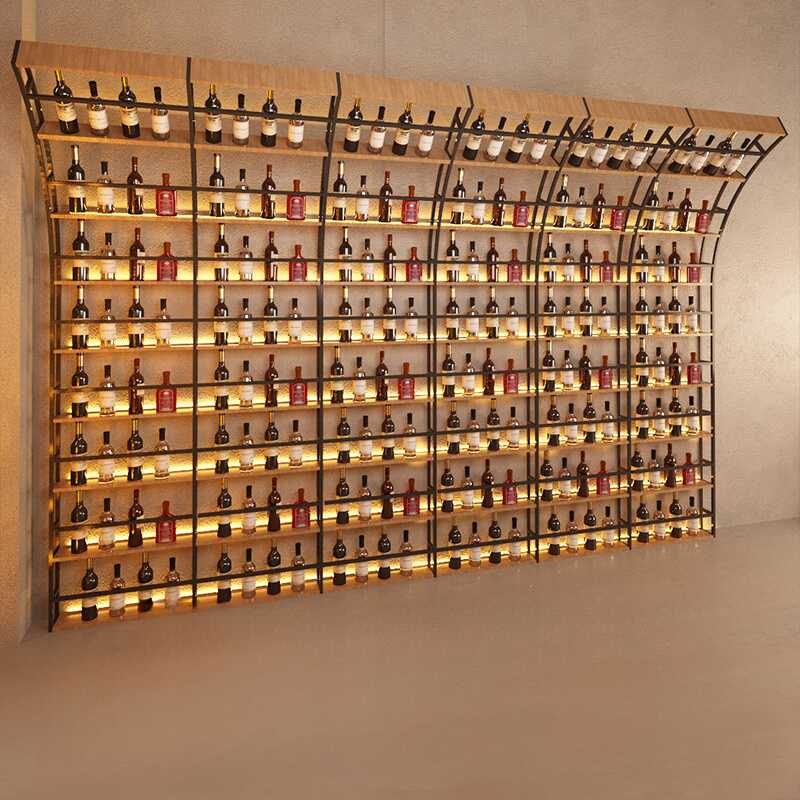 Industrial Steel Floor Bottle Storage Rack with Glass Rack Shelf