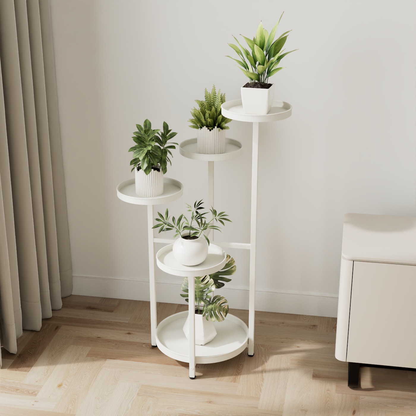 Orbicular Multi-Level Metal Plant Holder