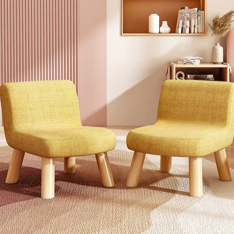 Modish Rectangle Solid Colour Standard Ottoman in Gray/Yellow/Jade Green with Timber Frame and Removable Cushion Cover