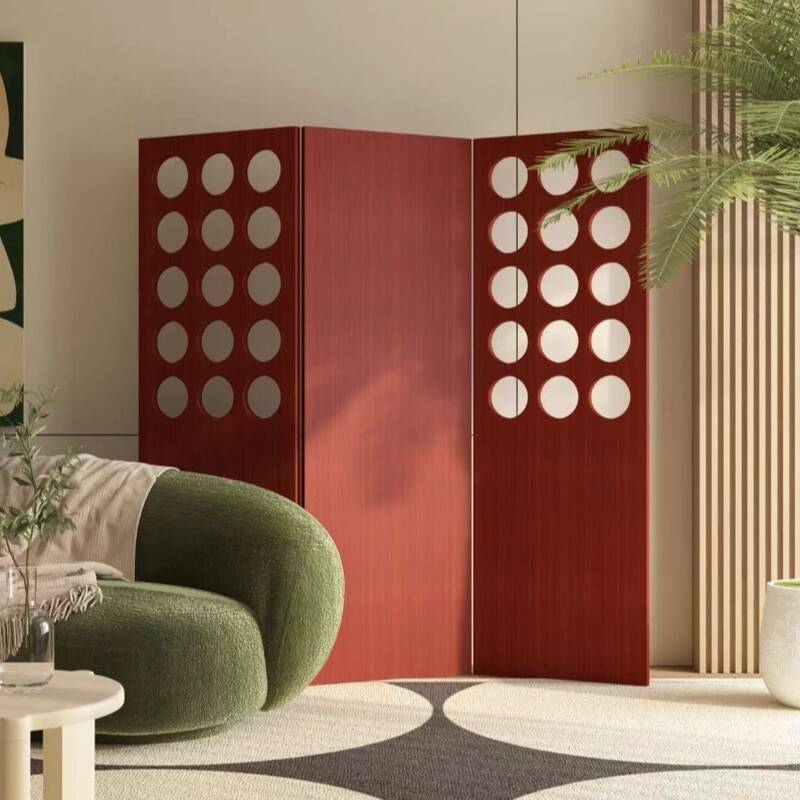 Room Partition Wall in Simplistic Style for Indoor Use, Transparent/Translucent Single Panel Design with 1 Panel, Laminate Screen, Standalone