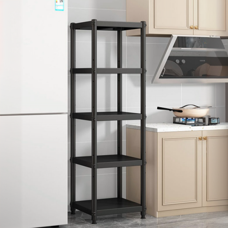 Ink Casual Food Storage Shelf with Flame-resistant Alloy Frame, Unattached Solid Shelves
