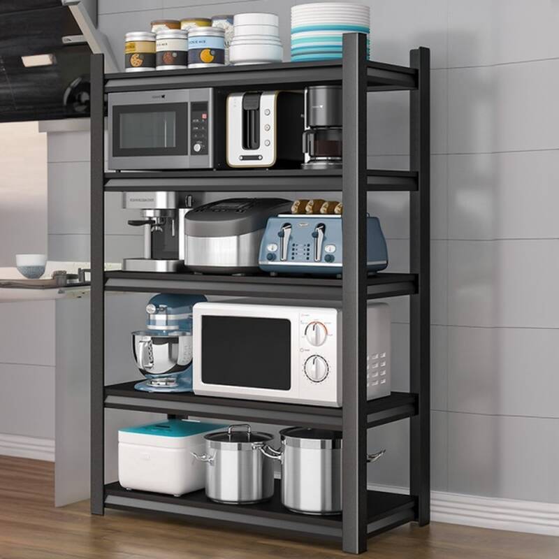 Ink Casual 5 Tiers Food Storage Shelf with Storage Shelves, Steel Frame, and Unattached Installation