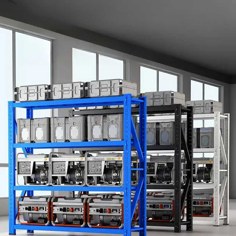 Casual 4 Tiers Rectangle Draw Out Flame-resistant Warehouse Shelving Rack