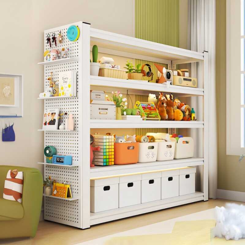 Casual 4 Tiers/5 Tiers Rectangle Cabinet Shelf, Flame-resistant with Hooks