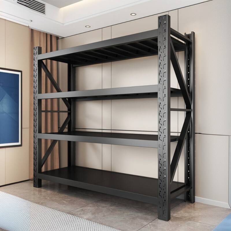 Casual 4 Tiers Rectangle Warehouse Shelving Rack with Flame-resistant Features