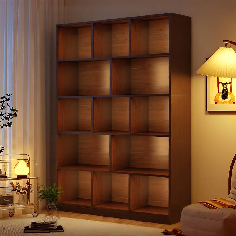 Casual 5 Tiers Composite Wood Cabinet Shelf