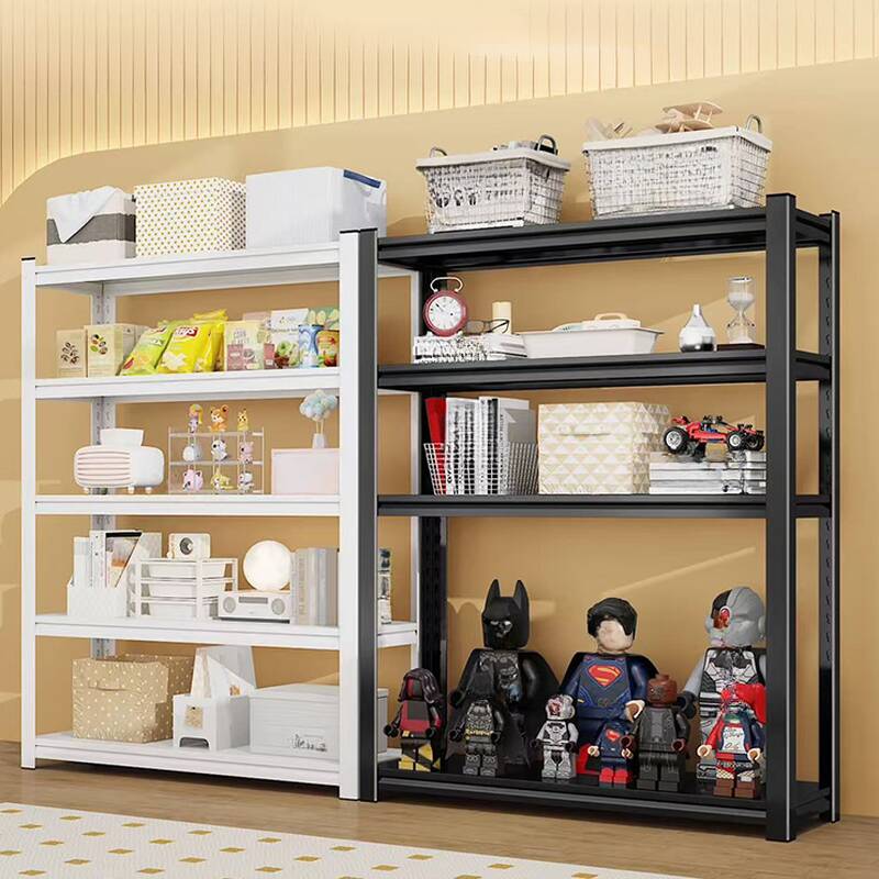 Casual Flame-resistant Steel Toy Storage Shelf with Adjustable Unattached Shelves