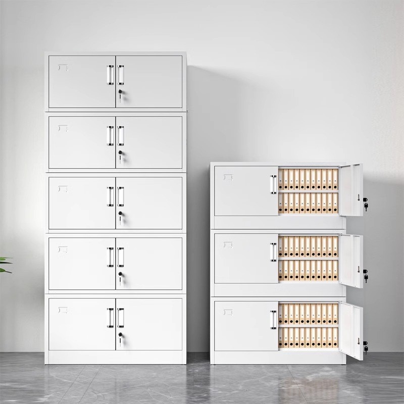 Chalk Steel Credenza/Storage Cabinet with Watertight Shelving, Locker, Locking Door, 1-Wide