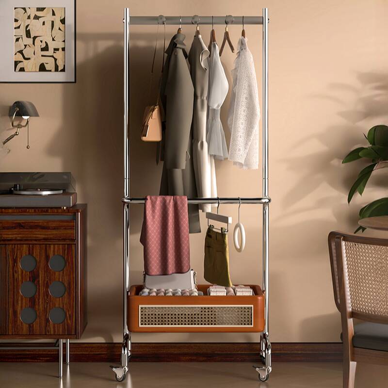 Simplistic Metal Hall Tree with Stockroom Storage and 1 Shelf