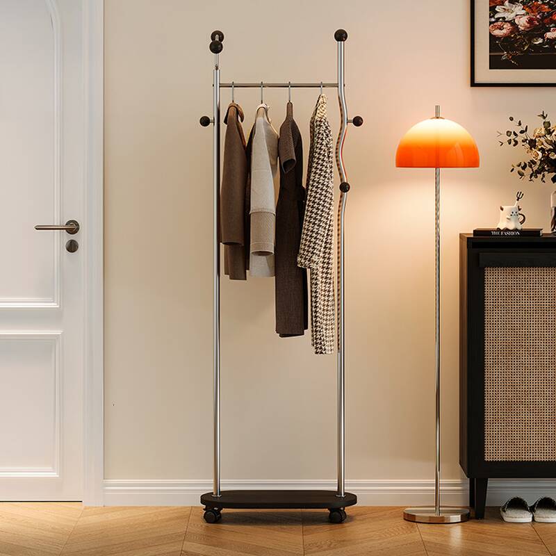 Modern Simple Style Hall Rack with Locker, 1 Shelf, Metal Frame, and Alloy Hook