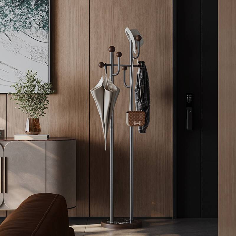 Midnight Black Simplistic Hall Tree with Stockroom, 1 Shelf, Metal Frame, and Alloy Hook