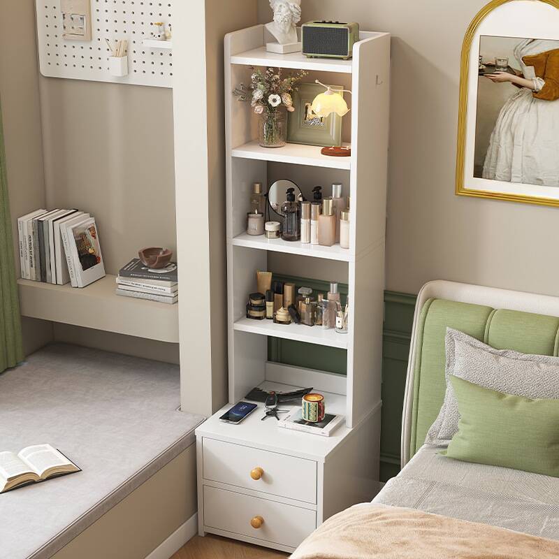 Modish Open Shelf Nightstand with Engineered Wood and 3/4/5 Shelves