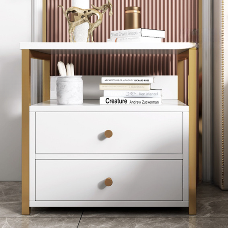 Modish Open Shelf Nightstand Crafted from Engineered Wood