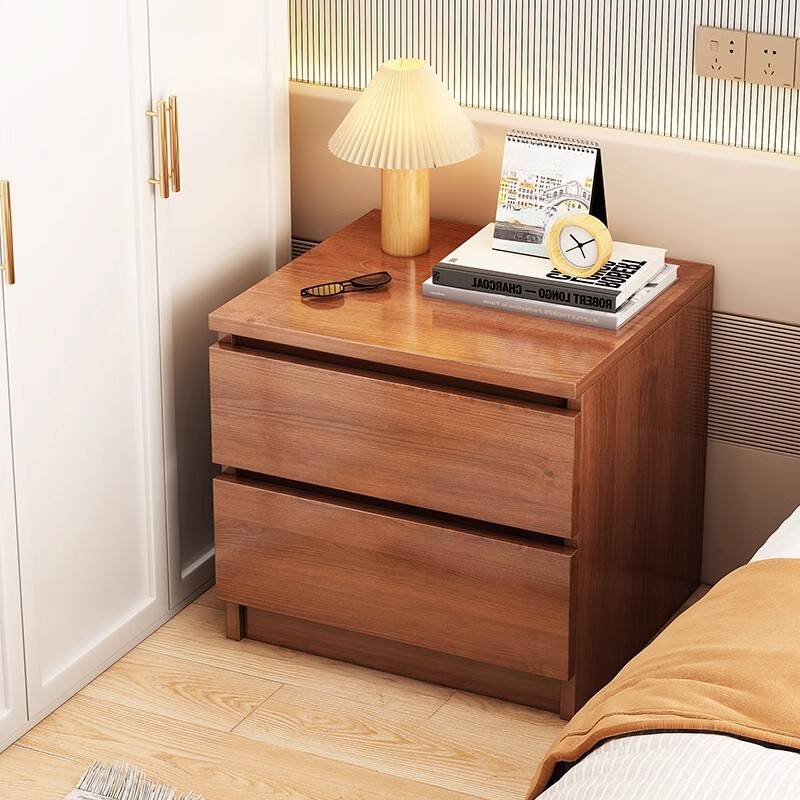 Modish Drawer Storage Bedside Table with Engineered Wood and 2 Drawers