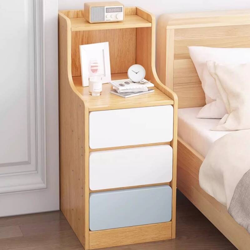 Modish Open Shelf Nightstand with Engineered Wood Top and 1 or 2 Shelves