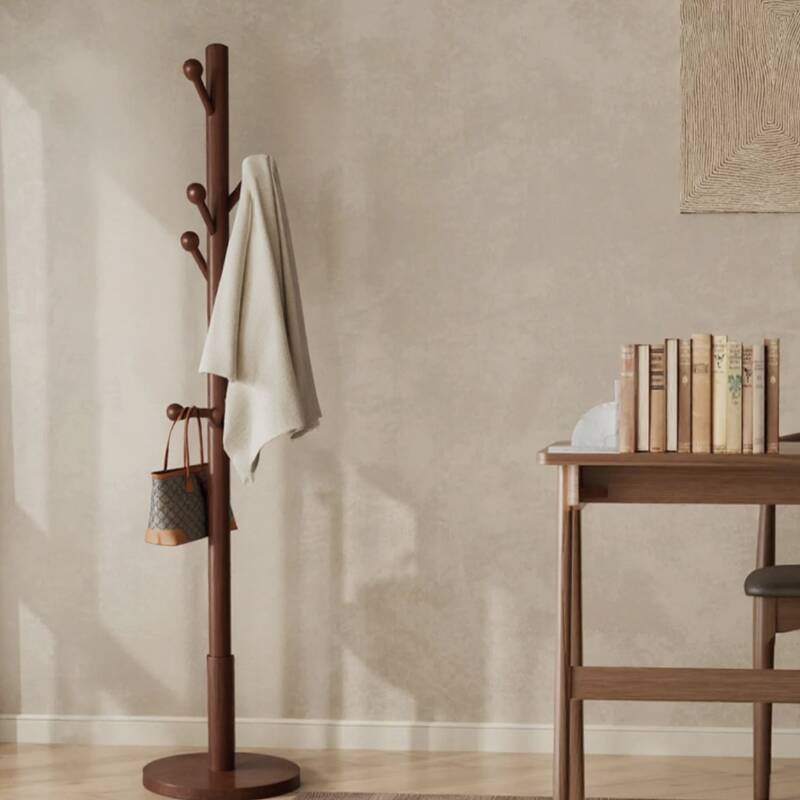 Simplistic Hall Tree with Beech Wood Frame and Wood Hook