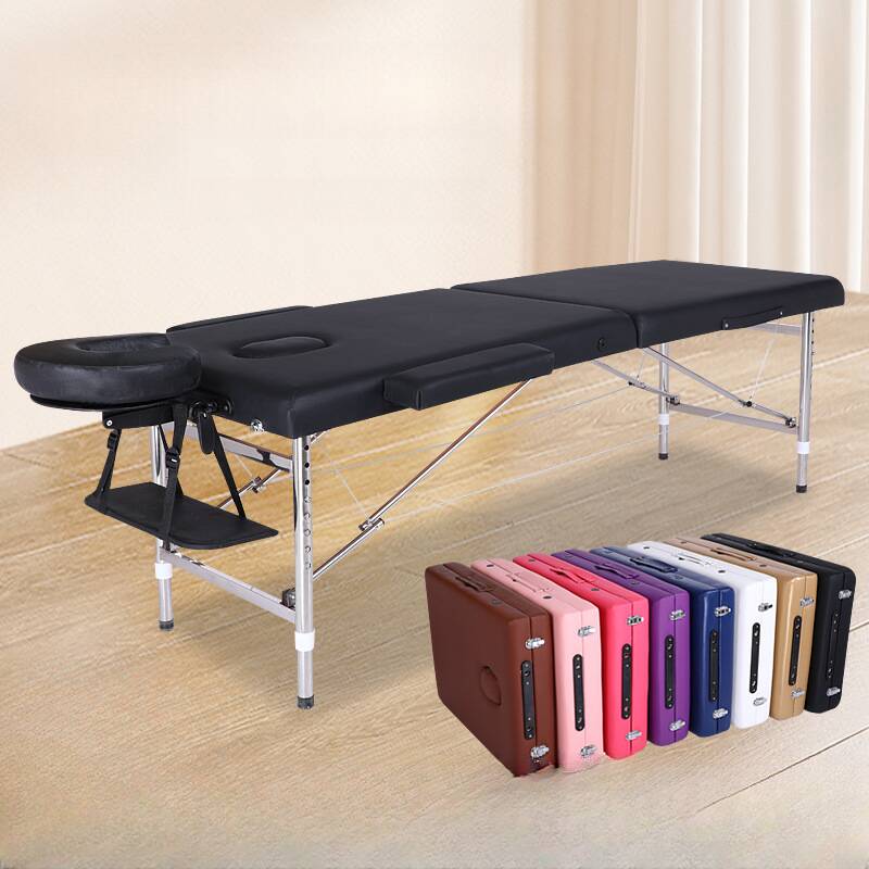Facial Bed with Metal Slab Base, Height-adjustable, Stackable, Handy, and Lightweight