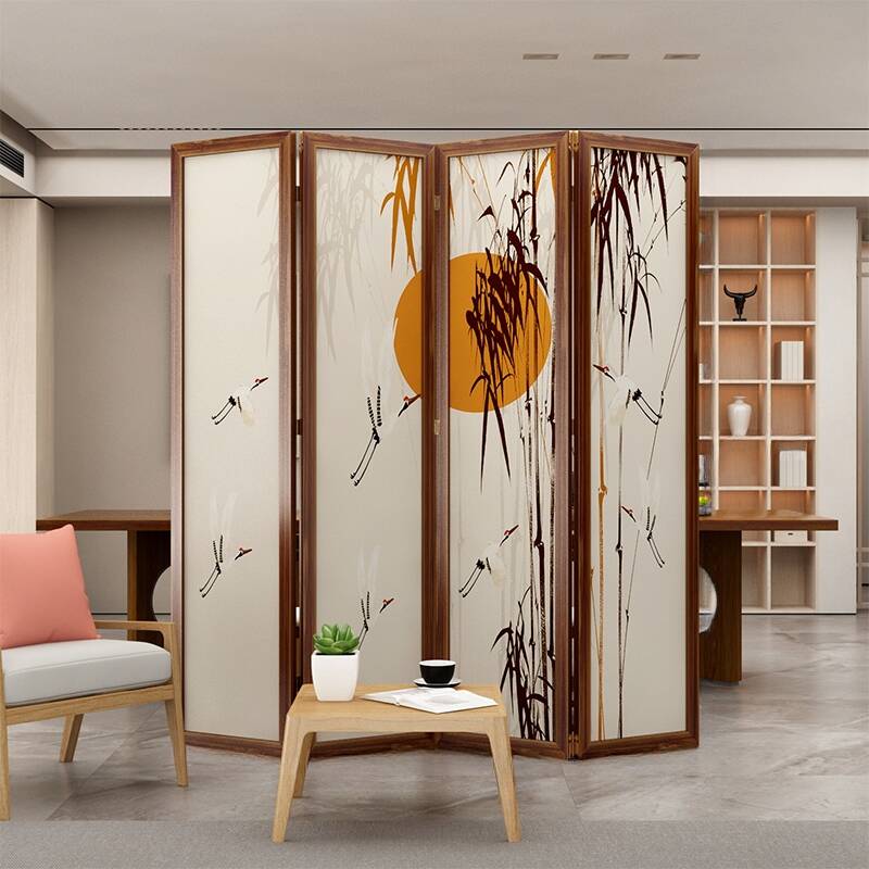 Brown Indoor Opaque Double Sided Print Foldable/Single Panel Gauze Temporary Wall Panels with 2 Panels/1 Panel/3 Panels