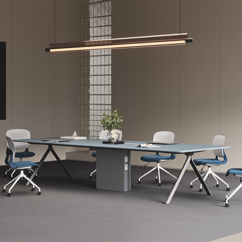 Casual Rectangle Meeting Table for Seats 12+/10 People with Engineered Wood Top