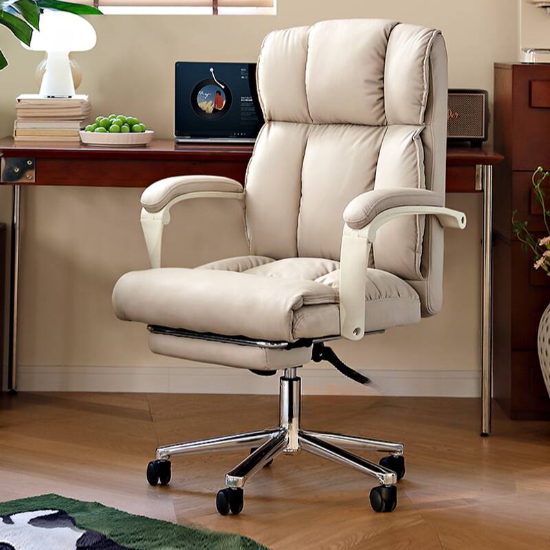 Contemporary Sand Studio Chairs with Lumbar Support, Tilt Lock, and Back