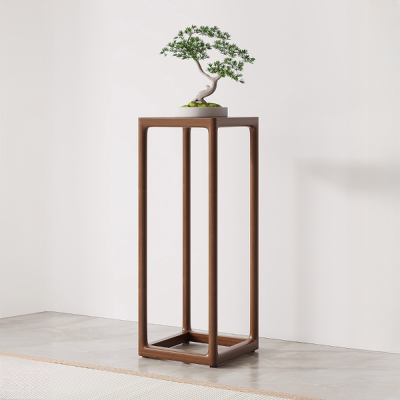Contemporary Square Plant Stand Table for Ground Installation