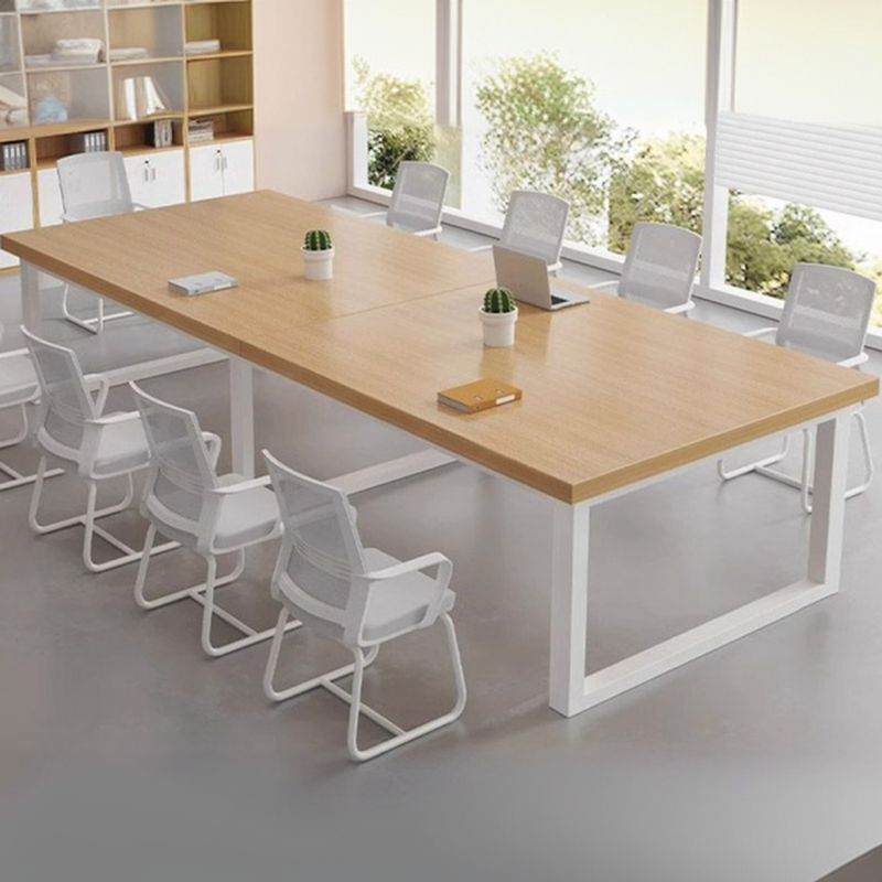 Simplistic Unfinished Colour Faux Wood Rectangle Conference Room Table for Seating for 10/Seating for 8/Seats 12+