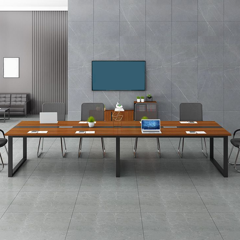 Casual Rectangular Meeting Table for Seats 6/for 10 with Manufactured Wood Tabletop