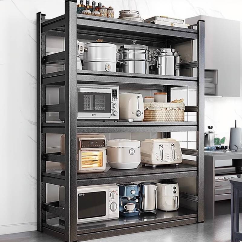 Minimalist 4/3/5 Tiers Rectangular Warehouse Shelving Rack with Flame-resistant Features