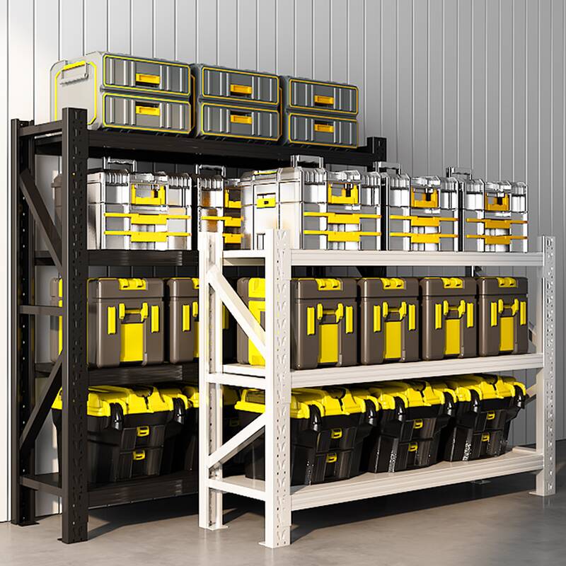 Rectangular Flame-resistant 3 Tiers/5 Tiers/4 Tiers Cabinet Storage Shelf Rack with Metal Frame in a Minimalist Style