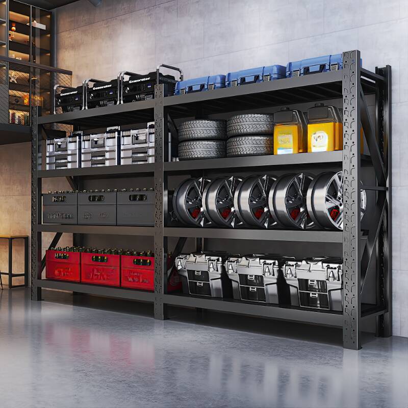 Minimalist Rectangular Warehouse Shelving Rack with 5/4/3 Tiers